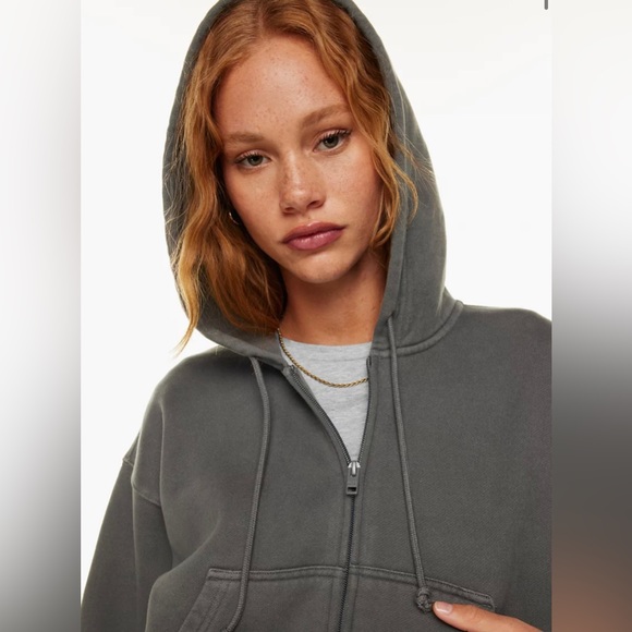 TNA Cozy Fleece Boyfriend Boxy Zip Hoodie - Picture 2 of 6